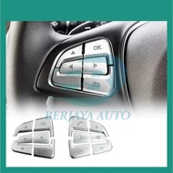 Mercedes Benz CLA C117 CLA180 CLA200 CLA250 Steering Wheel Button Switch Trim Cover Silver Berjaya A