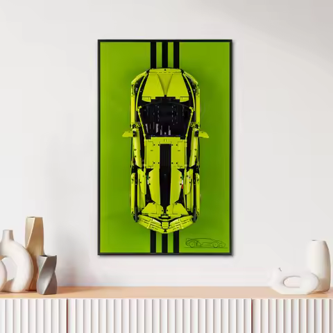 Display Wallboard for Lego Lamborghini Sián FKP 37 42115 Adult Collectible Car Wall Mount Building B