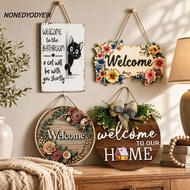 NONEDYODYE9I Round Doorplate, Warm Home 2D Flat 2D Round Welcome Sign,  Retro Style Wall Sign Home D