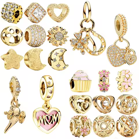 New Original Charm Beads,Golden Series Special Topic,Cross Pendant& Always Infinity Bead Fit Pendant