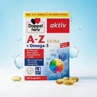 Doppelherz A-Z+Omega-3 Multivitamin Capsules 30 German Fish Oil Daily Health Care
