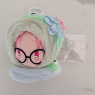 Alien Stage Mizi Plush Keychain with Badge - Green Fluffy Character Doll