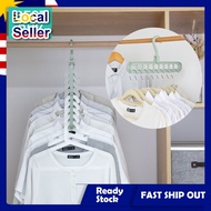 Multi-function Clothes Magic Hanger Tik Tok Save Space Folding Wardrobe Drying Cloth Holder 9 hole R