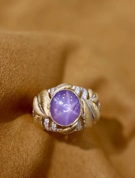 台北奧斯珠寶 無燒星光藍寶石戒指3.42克拉