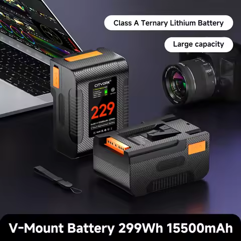 V Mount V-Lock 98W 229W Battery With PD100W Fast Charging Port for Sony Camcorder Broadcast Video Li