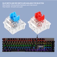 OMISA K923 คีย์บอร์ดไฟเรืองแสงหัวเสียบ USB MECHANICAL BACKLIT GAMING KEYBOARD