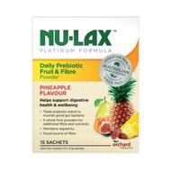 Direct from Australia Nulax Daily Prebiotic Fruit & Fibre Powder 15 x 5.5g Sachets Pineapple