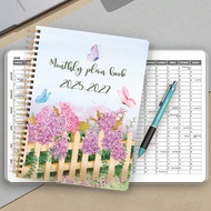 1pc 2026-2027 Weekly And Monthly Academic Year Planner Calendar Notebook, 2026.Jan - 2027 Dec, 5.7"