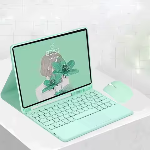 Keyboard with Touchpad Funda for Samsung Galaxy Tab A9+ A9 Plus Tab S9 FE Tab S9 S8 S8 S7 Tab S6 Lit
