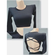 X8 Gym, Yoga, Aerobic, Pilates Long Sleeve Crochet Shirt