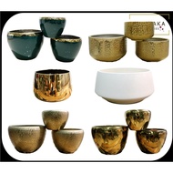 Pasu Gold Orkid Seramik Home Decoration 2023 Gold Vase Flower Pot Deko Pasu Bunga Hiasan Dalam Rumah