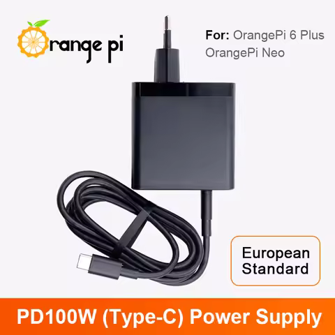 Orange Pi 6 Plus PD100W Type-C EU Power Supply European Standard Adapter