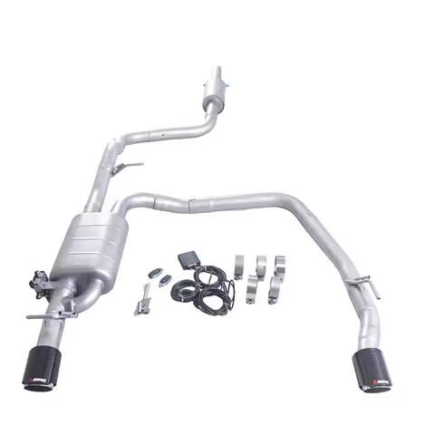 Catback exhaust system with valve muffler and 2 tips for Volkswagen Golf 4 MK4 1.6L 1.8L 2.0L, R32 d