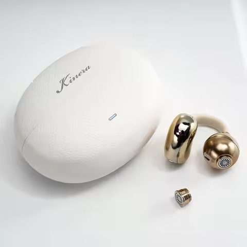 Kinera Sylvie AI Translation Open Ear Clip-On Earbuds Bluetooth 6.0 HiFi Wireless Earphones 10mm DD+