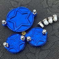 Cnc Valve Cover Set (No Drilling) Model W125iled2023/W110i2021LED + 6 Male Nuts For Field Head + Cyl