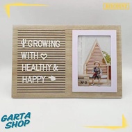 Nih Wood Letter Board Display Felt Premium Baby Born Letter Name Plate Rso