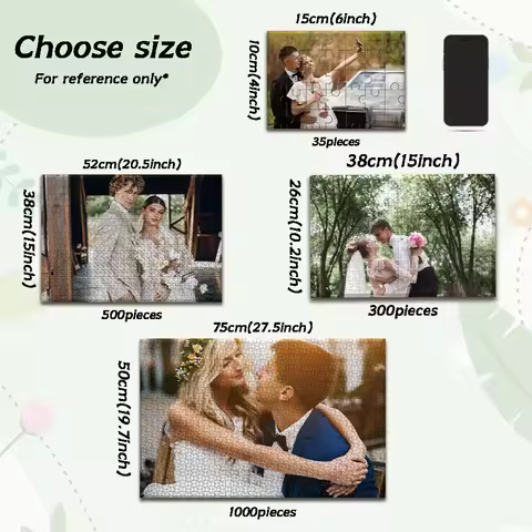 35/150/300/500/1000pcs nice wedding Custom Photo Personalised Decompression Puzzles Jigsaw puzzle Mo