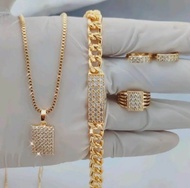 Perhiasan 1 Set Dewasa Mewah Set Perhiasan Wanita Dewasa Terbaru Perhiasan 1 Set Wanita Titanium Ter