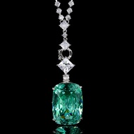 Copper Bottom Plated Real Gold Fashion Simulation Para Green Generous Diamond Luxury Necklace 20 * 2