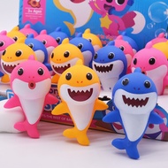 Cute Baby shark  toy bath toy  baby beach swimming play water Silicone toys babyshark figurine dolls squeeze call viny