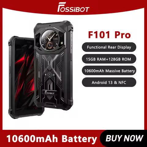 Fossibot F101 Pro Rugged Smartphone 10600mAh 15GB+128GB IP68 Waterproof Mobile Phone Global Version