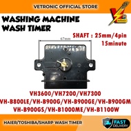 HAIER / TOSHIBA WASHING MACHINE WASH TIMER 15 MINUTE 4 PIN  HAIER/TOSHIBA VH7200/VH7300/VH3600