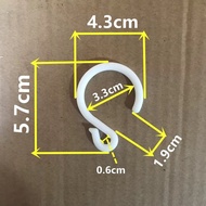 S-type Door Curtain Plastic Storage Hook Hook Screen Door Curtain Fixed Household General Nail-free And Punch-free