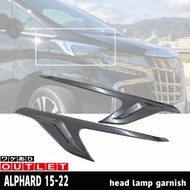 dac alphard agh30 car carbon fiber head lamp trim cover garnish accessories