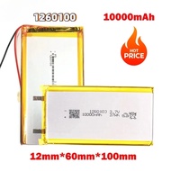 3.7V 10000mAh 1260100 Lithium Polymer Battery Rechargeable Cell for Power Bank Diy PDA Electrograph 