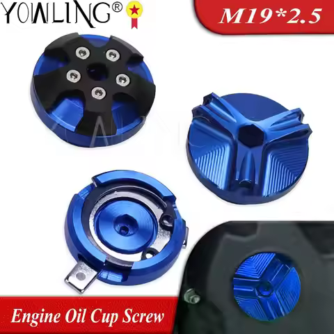 M19*2.5 Motorcycle Engine Oil Cup Filter Fuel Filler Tank Cover Cap Screw For YAMAHA T-MAX 500 530 5