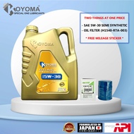 100% HONDA HAMP JAPAN HONDA OIL FILTER H1540-RTA-003 + KOYOMA 5W30 SEMI SYNTHETIC ENGINE OIL