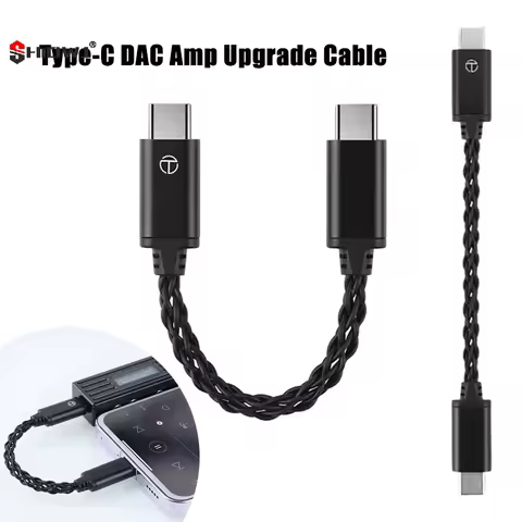 TRN TO Type C To Type-C DAC Amp Upgrade Cable Hifi Adapter Earphone Amplifier 8-Strand Wire For TRN 