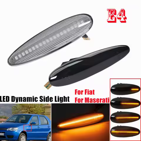 Dynamic LED Side Marker Lights Turn Signal Flashing Blinker Lamp For Fiat Palio Albea Croma II Bravo