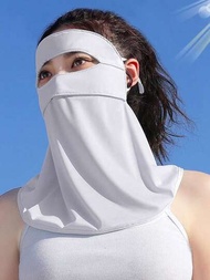 1入組全面防UV防曬口罩，透氣絲巾，適用於購物，開車和戶外活動