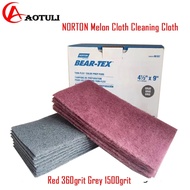 NORTON Melon Cloth Cleaning Cloth 25pcs 230x115mm Red Gray Industrial Polishing Metal Rust Drawing C