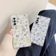 包郵 Fold 4/Flip4 手機殼💕三星 Z FOLD 3/ Fold 2/ Fold 1/Flip 4/Flip 3/Flip 2/Flip 1💕Samsung case 💕花花浮雕款透明邊框 Flower pattern