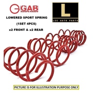 GAB LOWERED SPORT SPRING ELANTRA MD / GETZ / ATOS / ACCENT (1SET 4PCS) x2 FRONT + x2 REAR HYUNDAI COIL