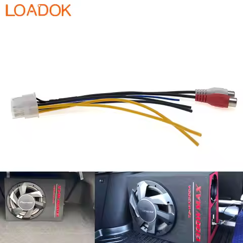 10 Pin Car Stereo Amplifier Power Harness Sub-woofer RCA Plug For Pioneer TS-WX1210A TS-WX101A TS-WX