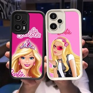 O-72 Barbie Girl Casing for Xiaomi Redmi 13 POCO F6 F5 X5 Turbo 3 5G Black and White