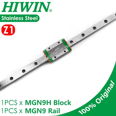 HIWIN Stainless Steel MGN9H Block Z1 Carriage MGN9 Rail 100 150 200 250 300 350 400 450 500 No Backl