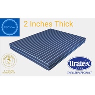 uratex foam mattresses URATEX Foam Matress With Cover 2 Inch Thick Single Double Queen Size COD