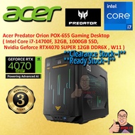 *CLEARANCE STOCK* ACER PREDATOR ORION X POX-655-14700W11 i7 32G 1TB SSD  RTX 4070 RTX4070 SUPER 12G 