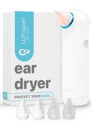 Whisper Ear Dryer | USA | Rechargable Ear Water Drying Aid with Red Light Therapy Delivers Gentle Wa