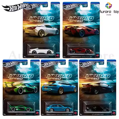 2025 Hot Wheels Car Model HYBRID SPEED GDG44 Series 1/64 Honda Acura Bmw i8 Simulation Alloy Cars Mo