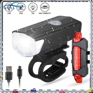 QCXL Bike Bicycle Lights USB LED Rechargeable Set Mtb Road Bike Front Rear Headlights Lamp Cycling Accessories