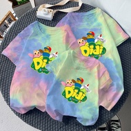 Didi and Friends Family Matching Tie Dye T-shirtsummer Fashion Cartoon Tee Tie Dye Tops Family Look