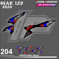 GEAR 125 2020 YAMAHA GEAR 125 2020 MOTORCYCLE STRIPING STICKER - SIMPLE GRAPHIC LIST VARIATION COLOR
