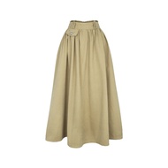 BPLUS อิสระ ดีไซน์ สีกากี ล้าง เดนิม บริสุทธิ์ ผ้าฝ้าย หลากหลาย Fluffy Mini กระโปรง ธรรมชาติ เอว ทรง