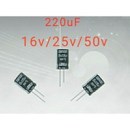 220uF (16v/25v/50v) Electrolytic Capacitor