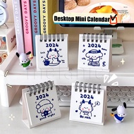 Loose Leaf Ring Calendar / Cartoon Mini Desk Calendar / Creative Cartoon Desktop Record Calendar Book / Desk Accessories Decoration / Coil Calendar Book /